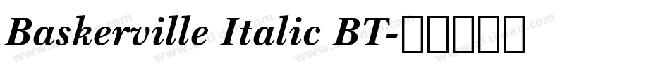 Baskerville Italic BT字体转换